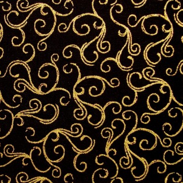 Swirls dorados sobre negro