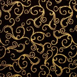 Swirls dorados sobre negro