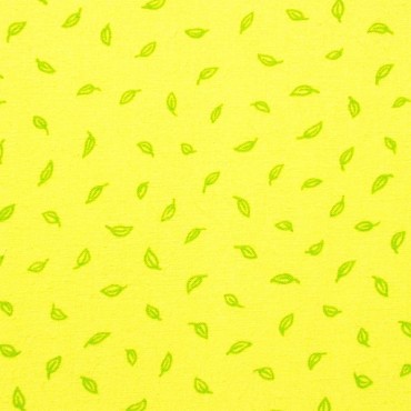 Hojitas verdes sobre amarillo