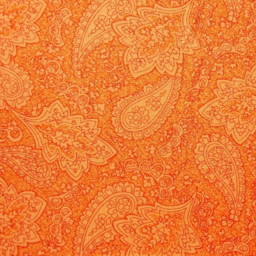 Tela patchwork cachemir en naranja