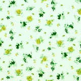 Tela patchwork florecitas en verde 1