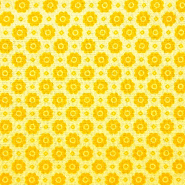 secundario Malversar franja Tela patchwork flores amarillas