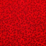 Tela patchwork ramitas de bayas en granate y rojo 1