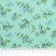 Tela patchwork japonesa Flower Points en azul verdoso 2