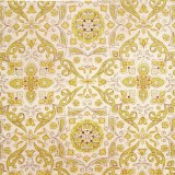 Tela patchwork Wallflower simetría arabesca en ocres 1