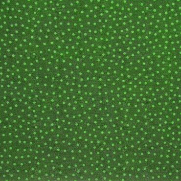 Tela patchwork de Navidad puntitos verdes sobre verde botella