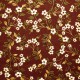 Tela patchwork Carmen entramado de florecitas sobre marrón 1
