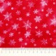 Tela patchwork de Navidad Holiday Elegance cristales de nieve sobre rojo 2