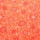 Tela patchwork de Navidad Snow Daze cristales de nieve en naranja