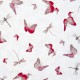 Tela patchwork Mirabelle La Vie en Rose mariposas sobre blanco 1