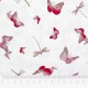 Tela patchwork Mirabelle La Vie en Rose mariposas sobre blanco 2