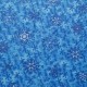 Tela patchwork de Navidad Snow Daze cristales de nieve en azul 1