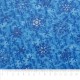 Tela patchwork de Navidad Snow Daze cristales de nieve en azul 2
